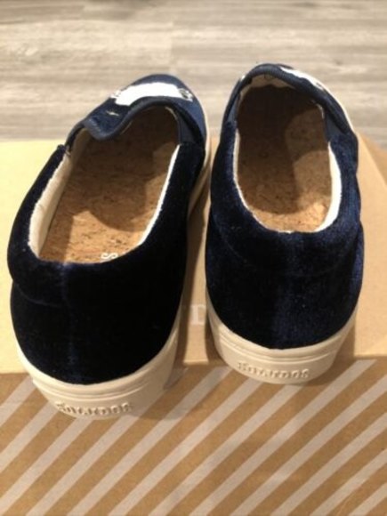NWT Soludos | Midnight Navy Blue Velvet Sheep StarsSlip-On Sneakers, size 6